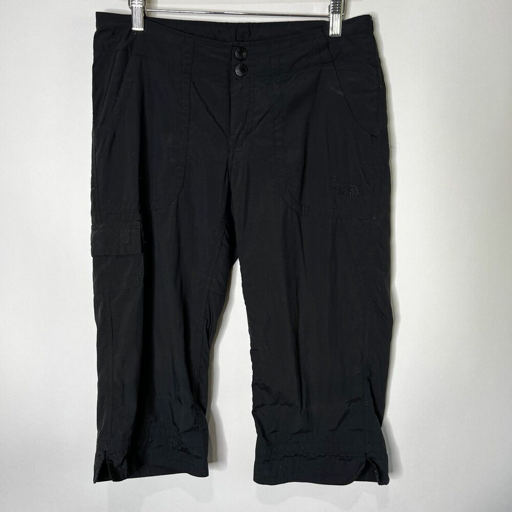 North Face Capri Short Pants Outdoor Hiking Gorpcore Black Women Size 6